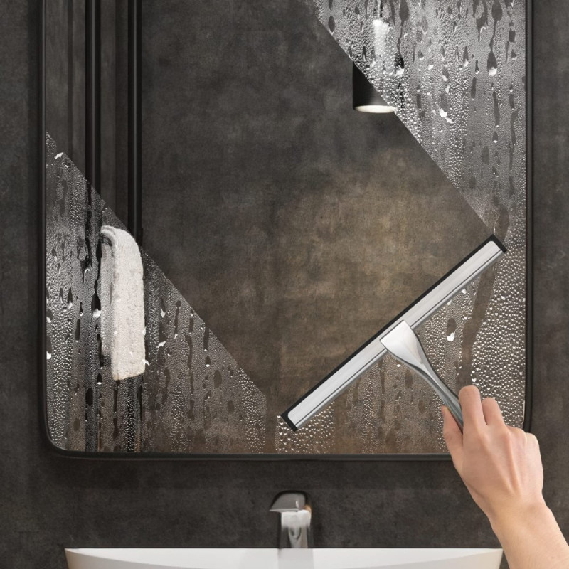 12 - tommer rustfri skraber til badeværelses silikone vandskraber