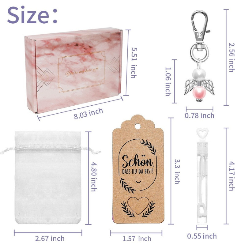 100 pcs Party Wedding Invitation Gift Package Angel Wing Charm