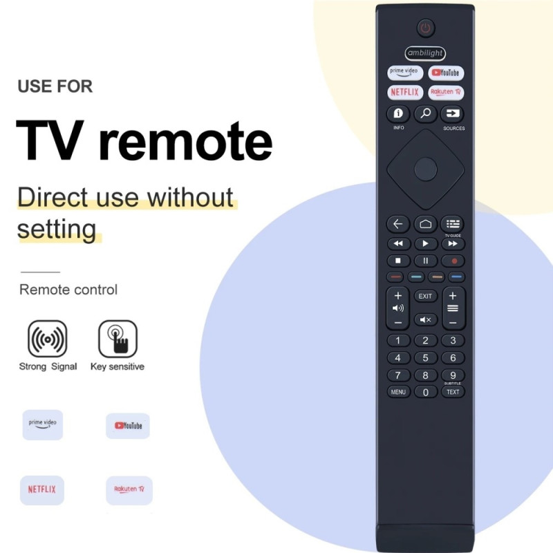 TV remote control Replacement for BRC0984501 / 01 For Philips TV