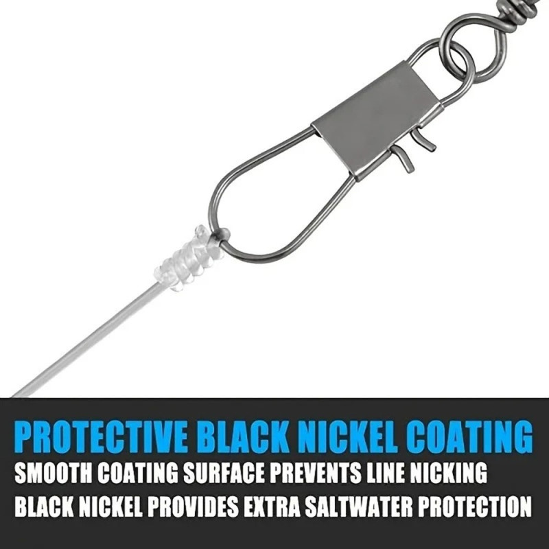 100 stk/eske Fiskekulelager Swivels Snap Connector Fisketilbehør