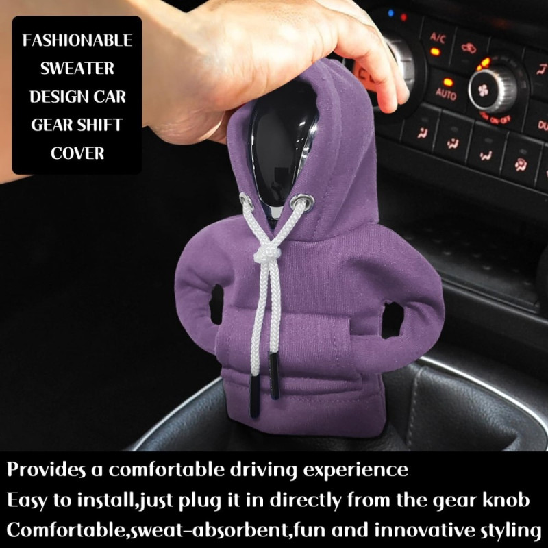 Car Hoodie Protection Design Decoration Gear Shifter - Purple