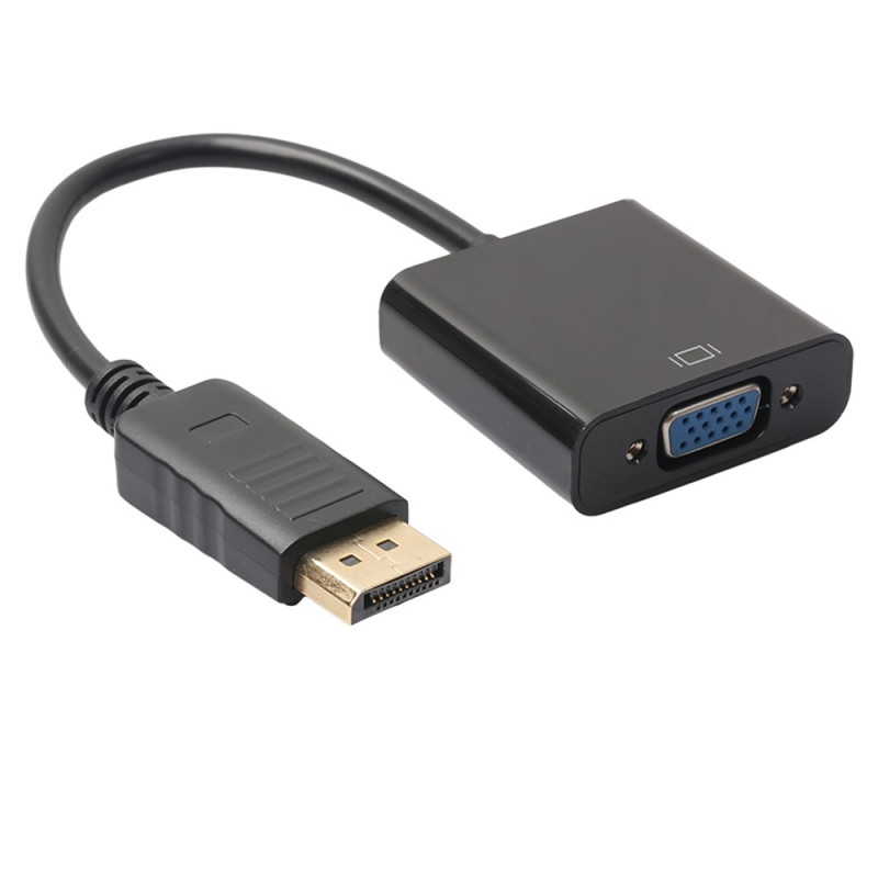 DisplayPort DP hann til VGA hunn videokonverterkabeladapter PC bærbar PC TV
