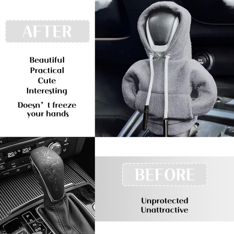 Car Hoodie Protection Design Decoration Gear Shifter - Grey