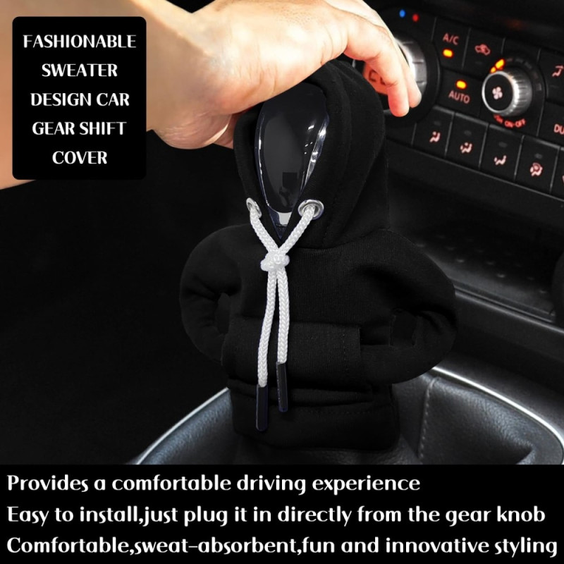 Car Hoodie Protection Design Decoration Gear Shifter - Black