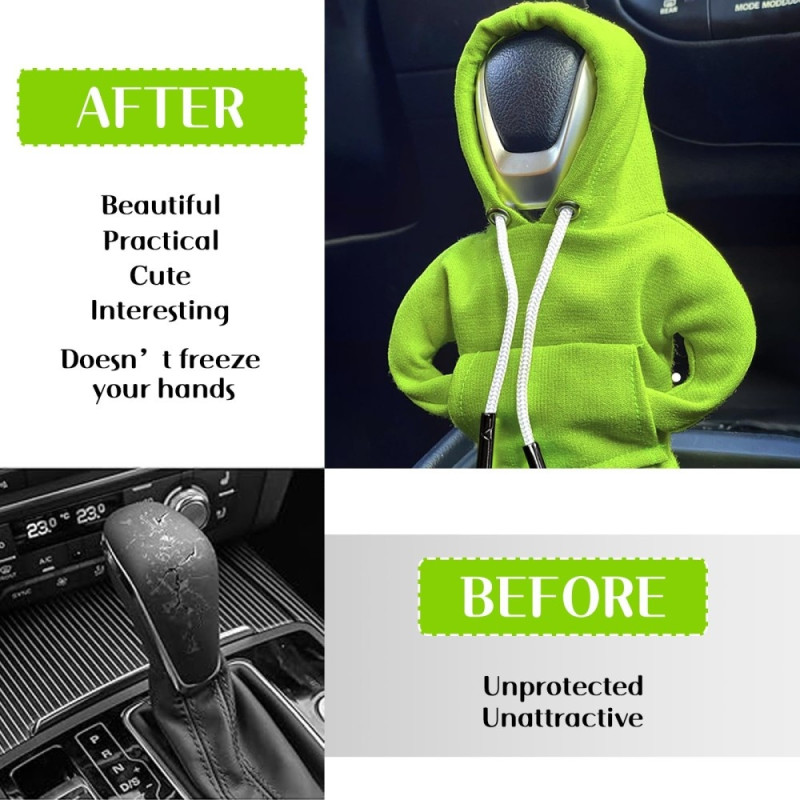 Car Hoodie Protection Design Decoration Gear Shifter - Green