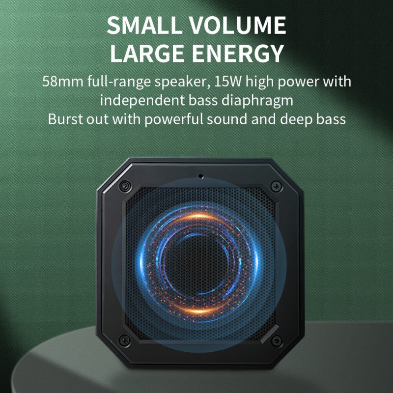 Magnetisk Bluetooth - højttaler Golfvogn Vandtæt subwoofer mikrofon