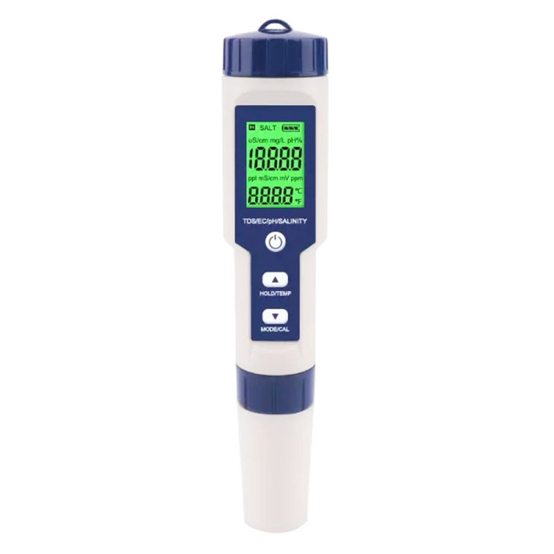 5 - in - 1 test for water quality EC Ph TDS Temperature Salinity