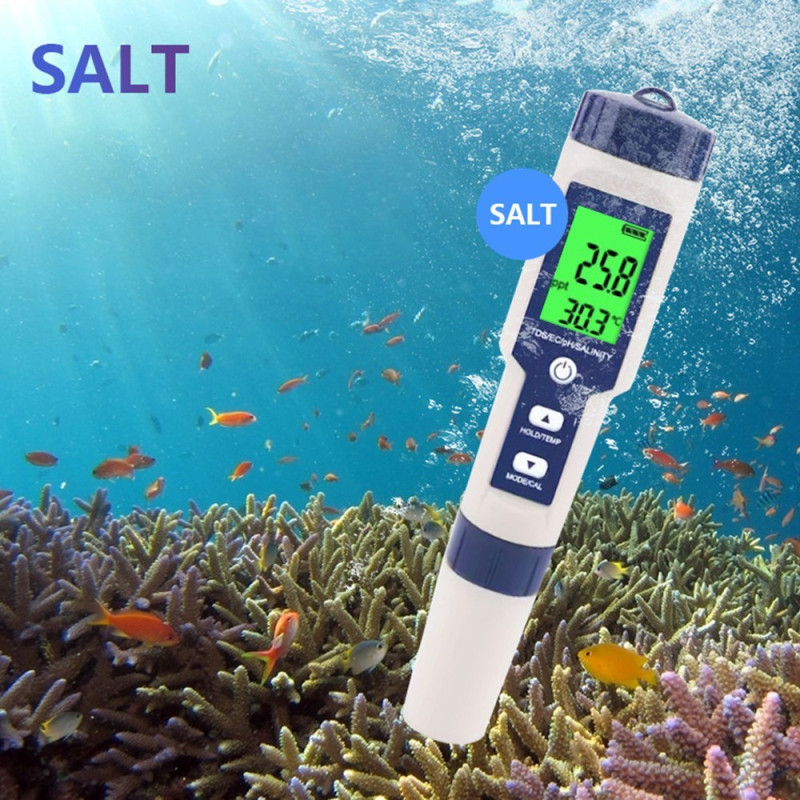 5 - i - 1 test for vandkvalitet EC Ph TDS Temperatur Salinitet