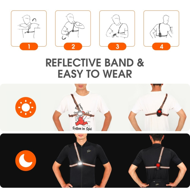 Udendørs Sports LED - lys Vandtæt Night Running Cykling Advarsel