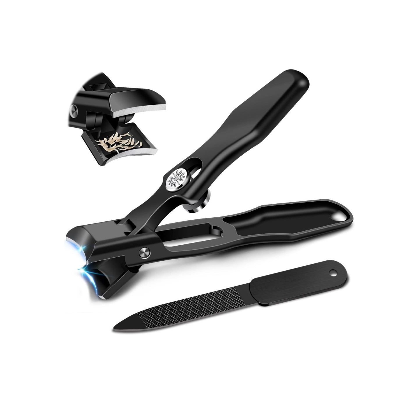 Negleklipper Rustfritt stål Fingernegler Tånegler Clipper Negletrimmer Manikyrverktøy