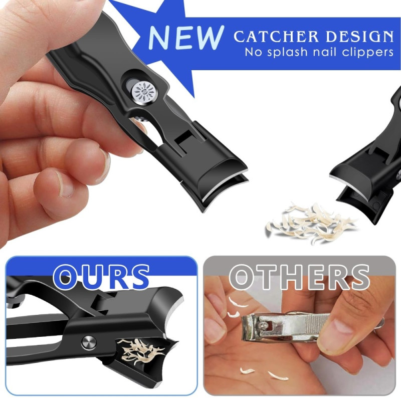 Negleklipper Rustfrit Stål Fingernegle Tånegle Klipper Negletrimmer Manicure Værktøj