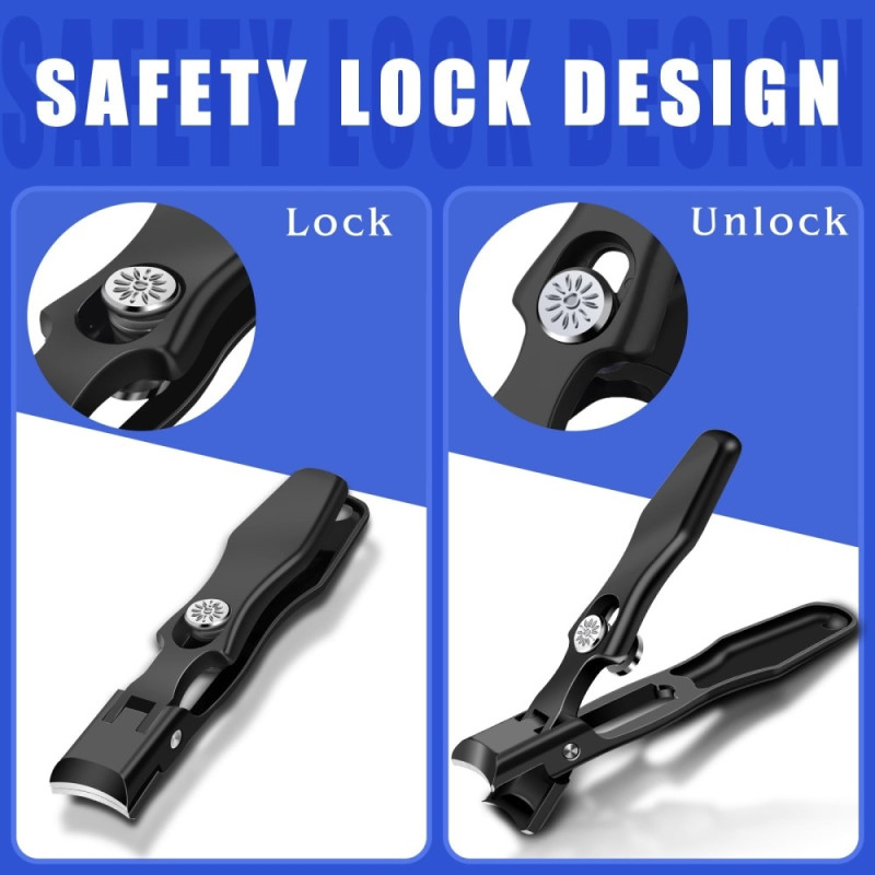 Negleklipper Rustfrit Stål Fingernegle Tånegle Klipper Negletrimmer Manicure Værktøj