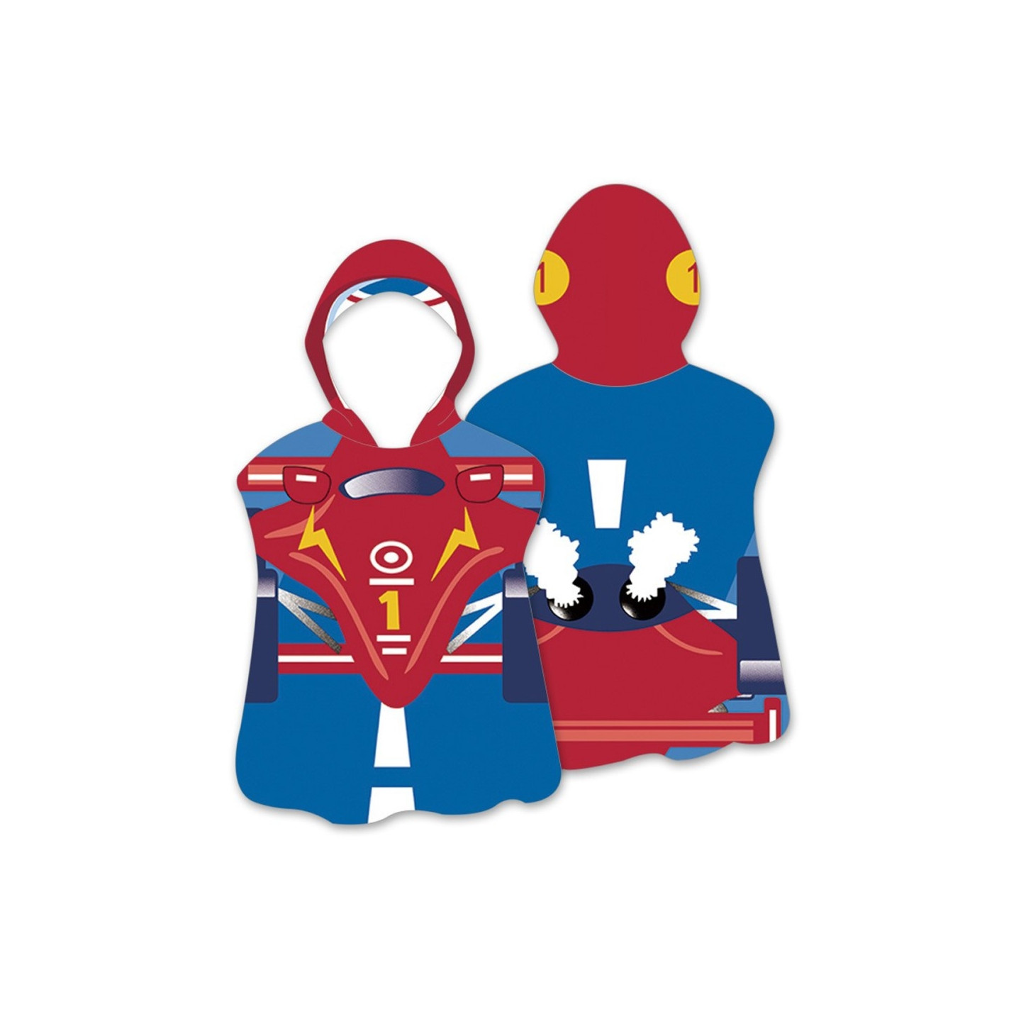 Hood Cape Kylpypyyhe Kylpytakki Poncho, 60x60cm - Racing Boy