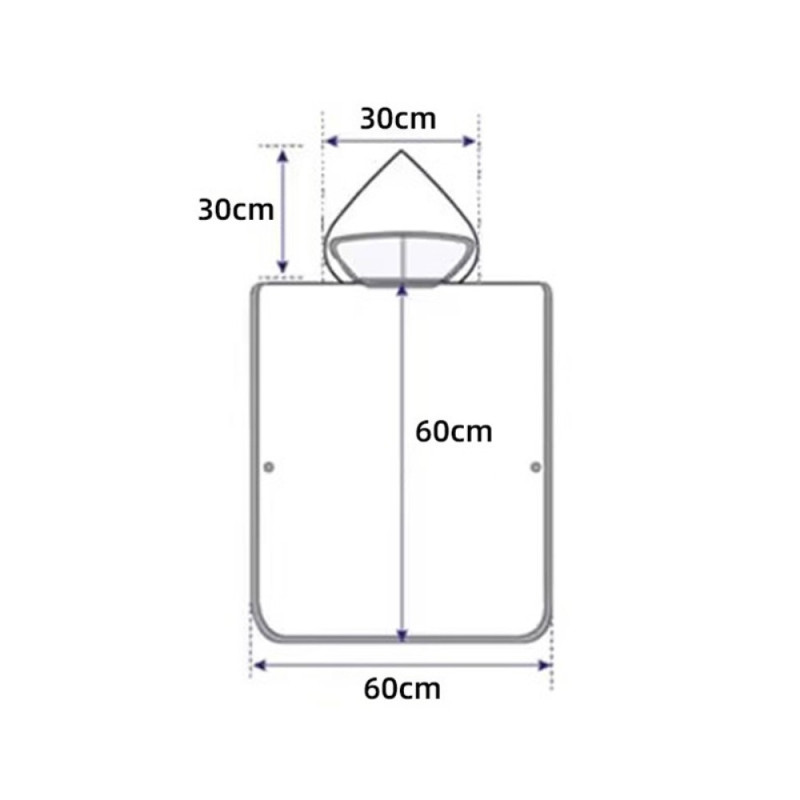 Hood Cape Bath towel Bathrobe Poncho, 60x60cm - Racing Boy