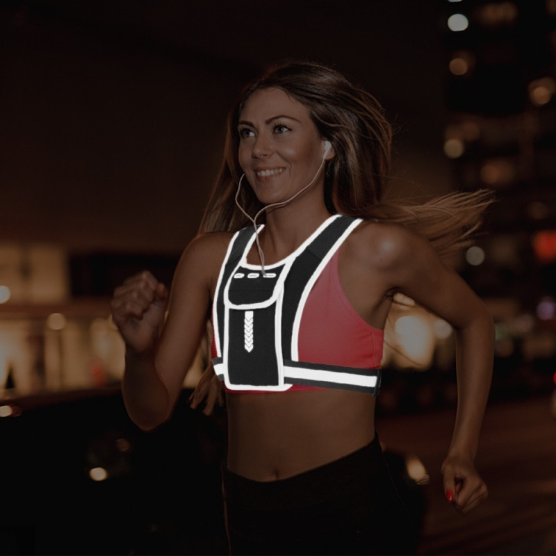 Reflekterende Vest Løpevestutstyr Løping Vandring Sykling