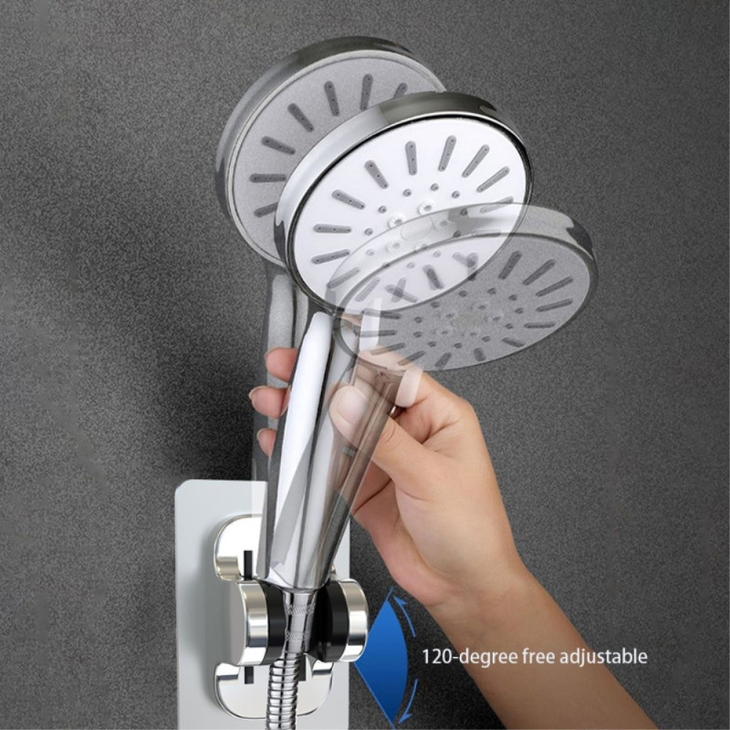 Kiinnike suihkupään pidike Itsekiinnittyvä kylpyhuoneen suihkupään pidike - Musta