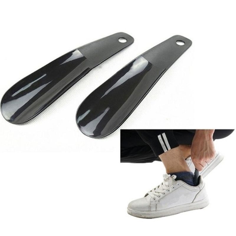 3 pcs Shoe Horn Small Plastic 16x4.5cm - Black