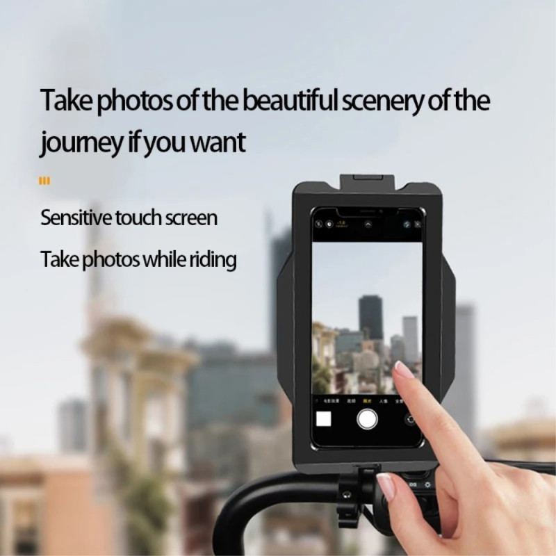 fully enclosed rainproof holder for mobile phone touch screen