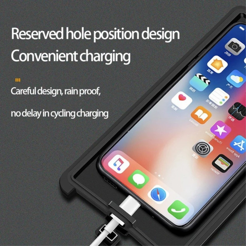 fully enclosed rainproof holder for mobile phone touch screen