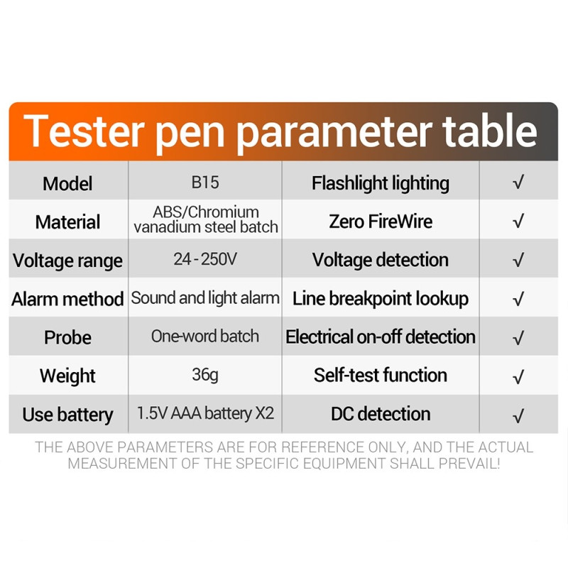 Voltage detector volt meter voltmeter Flashlight AC DC