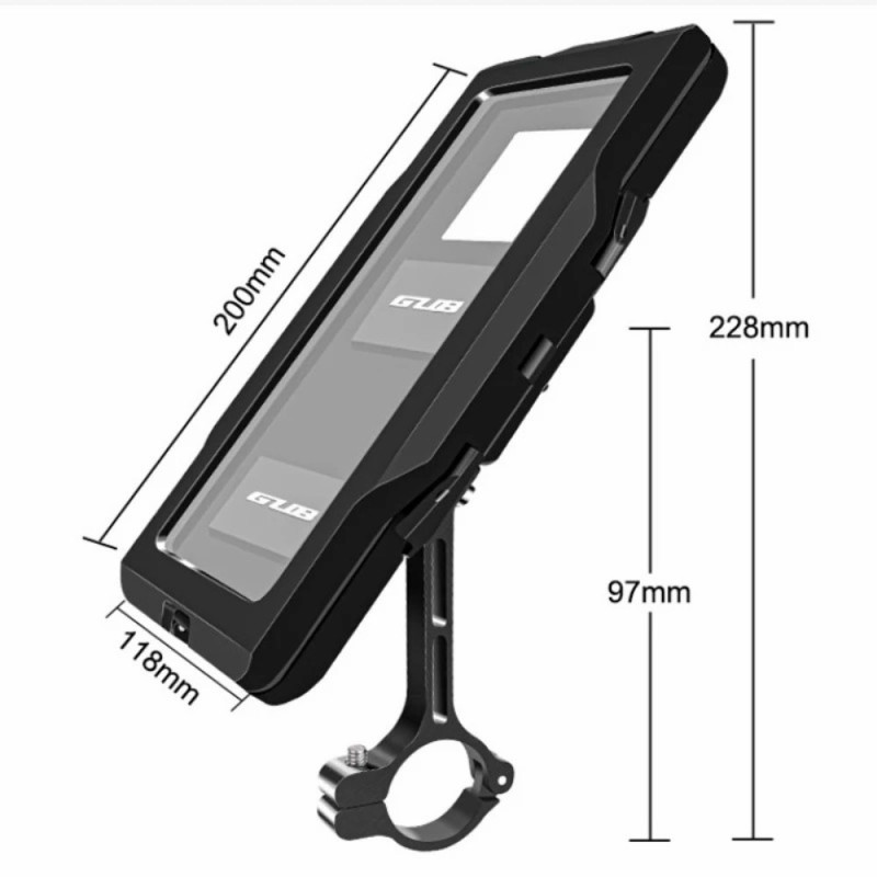 fully enclosed rainproof holder for mobile phone touch screen