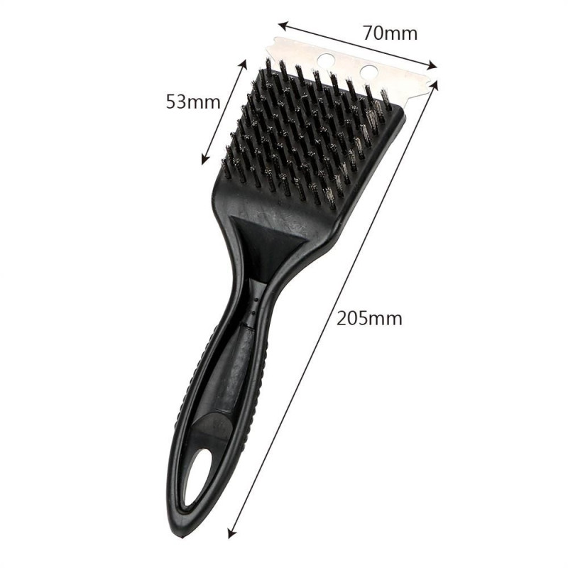 Multifunctional grill brush in stainless steel