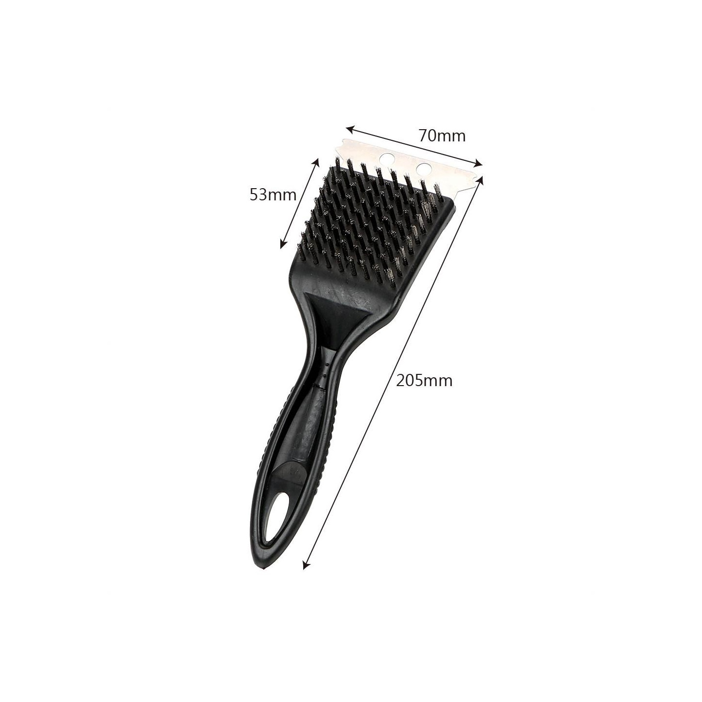 Multifunctional grill brush in stainless steel