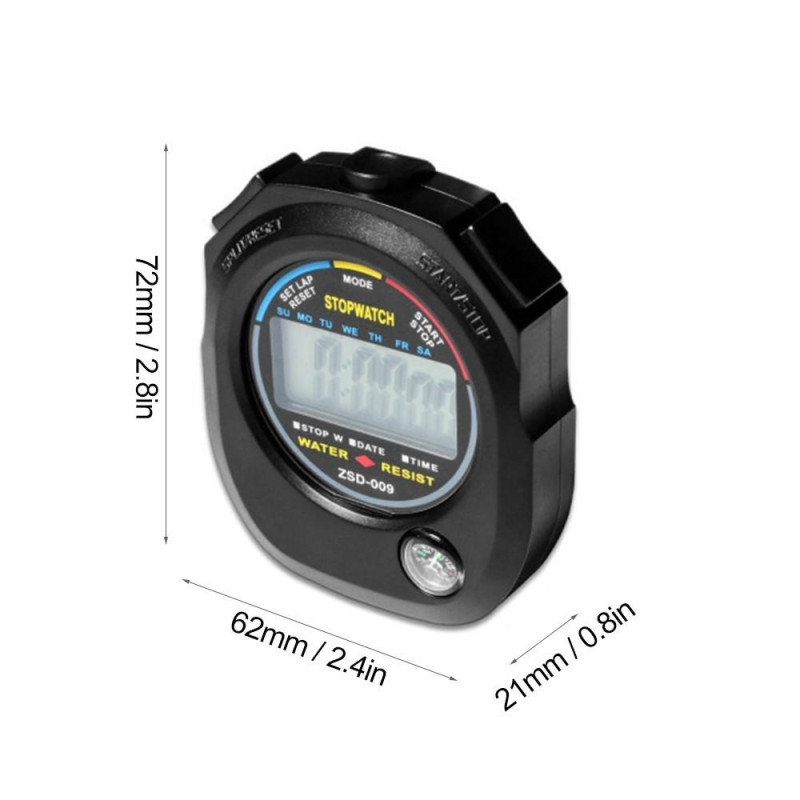 Sport Digital Timer Timer Stoppeklokke LCD - skjerm Svømme løping