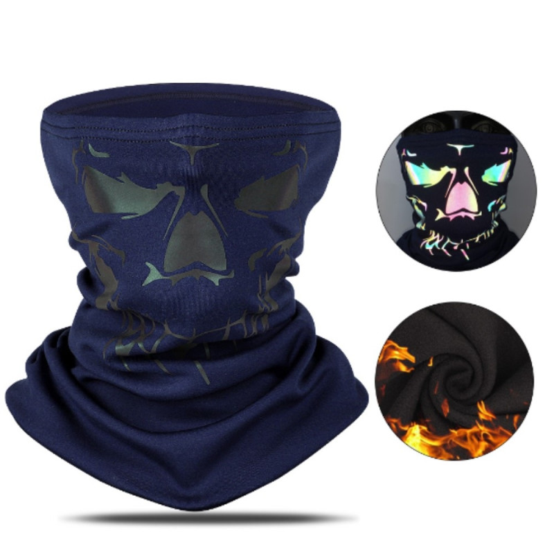 Bandana Mask Face Mask Kaulanlämmitin Tuulenpitävä Balaclava - Sininen