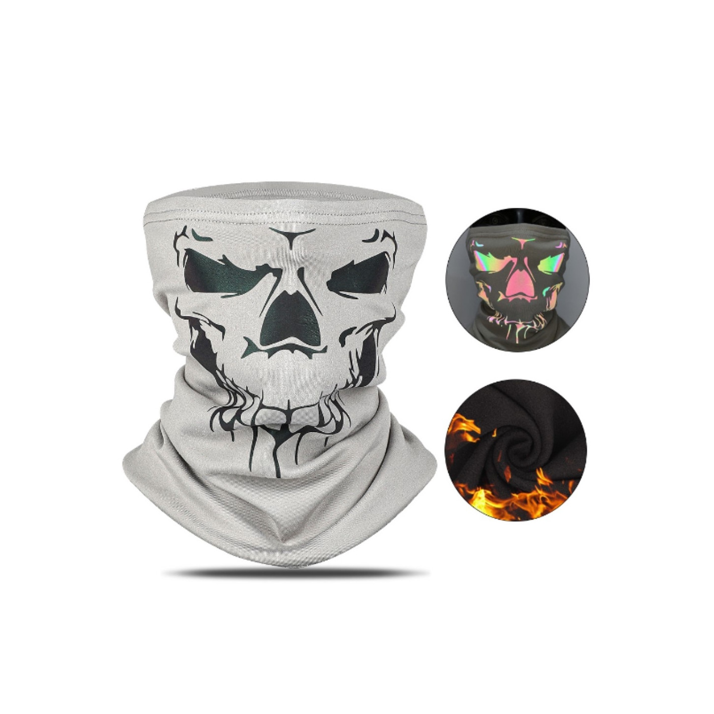Bandana Mask Ansiktsmaske Halsvarmer Vindtett Balaclava - Grå