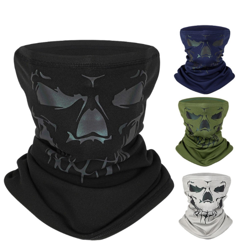 Bandana Mask Face Mask Kaulanlämmitin Tuulenpitävä Balaclava - Musta