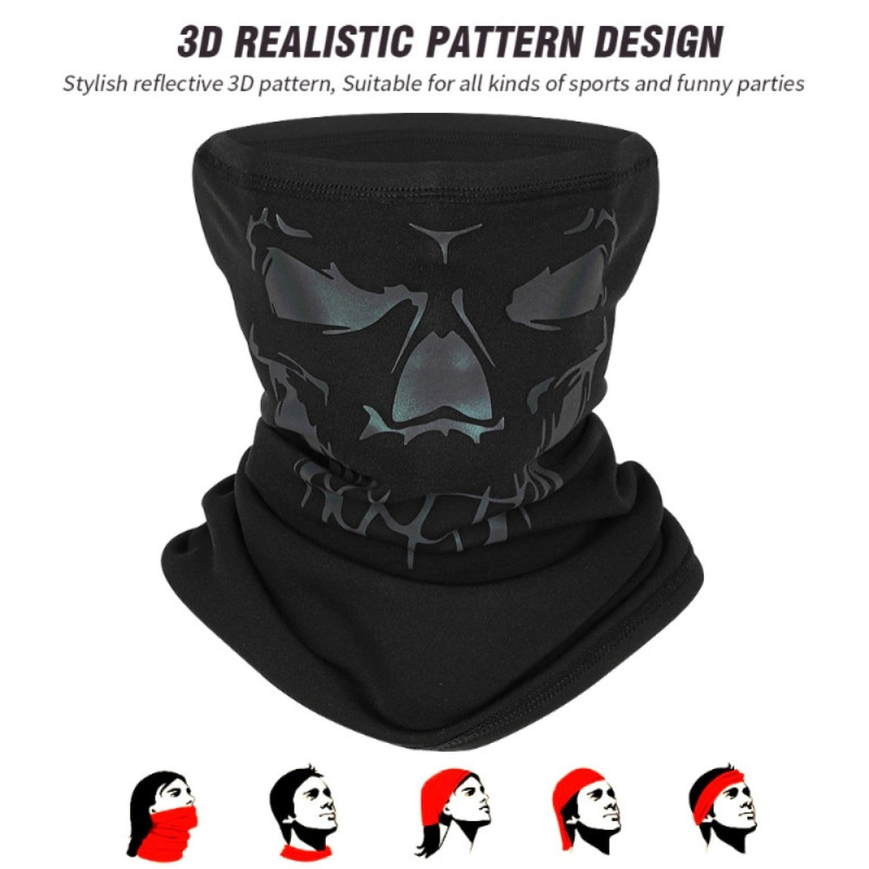 Bandana Mask Face Mask Neck Warmer Windproof Balaclava - Black