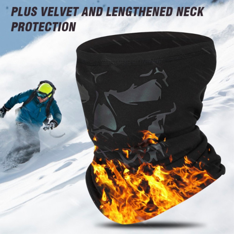 Bandana Mask Ansigtsmaske Nakkevarmer Vindtæt Balaclava - Sort