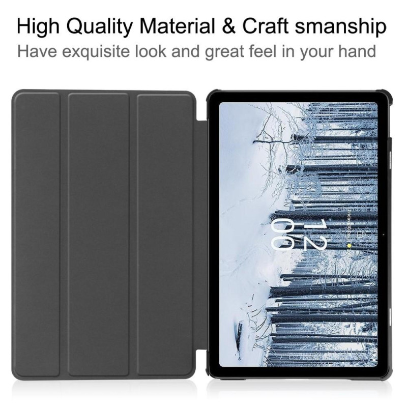 Nokia T21 Tri - fold Stand Wake / Sleep Cover Tablet Case - Green