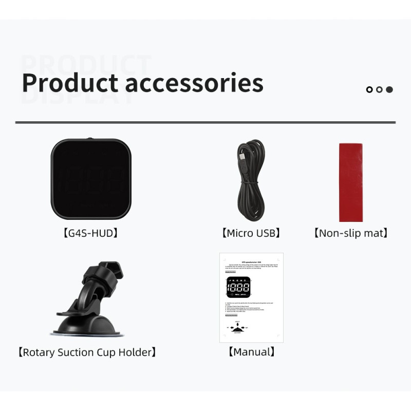 Head - Up Display HUD GPS Universaali monitoiminen nopeusmittari - Valkoinen