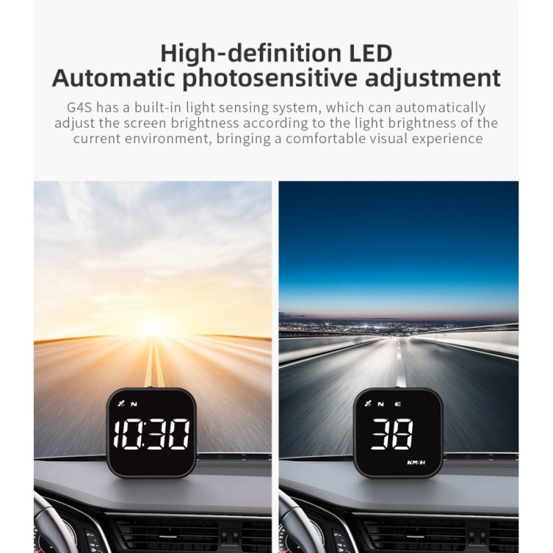 Speedometer HUD GPS - skjerm Universal Multifunksjon - Hvit