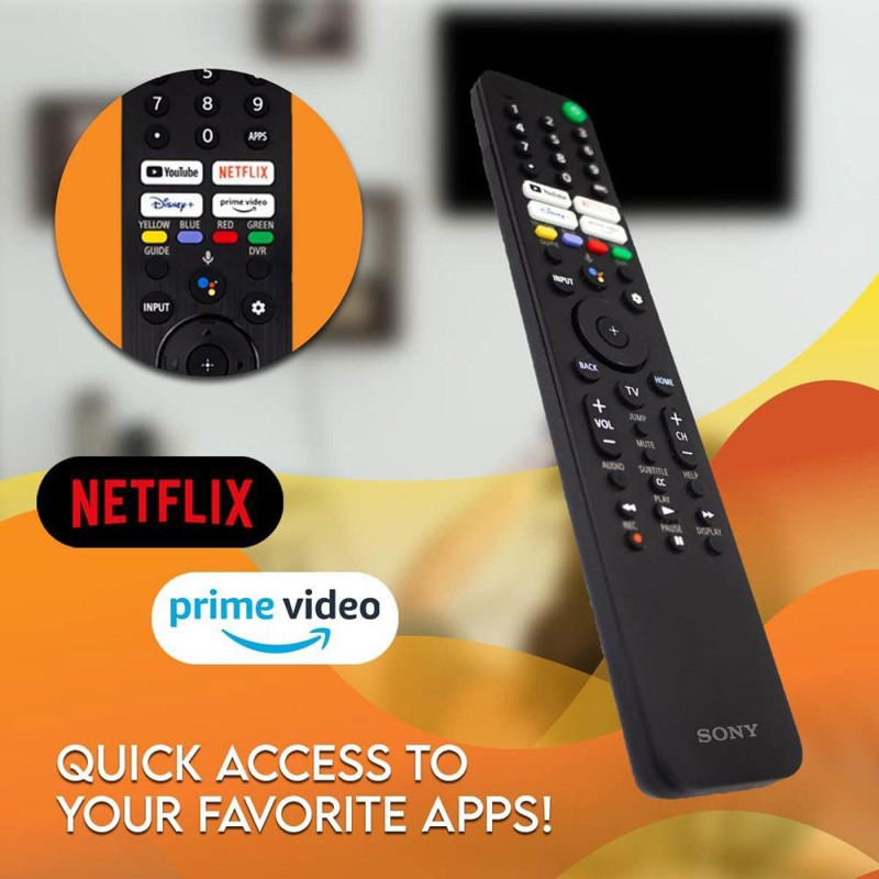 RMF - TX520U TV Remote Control Replacement for Sony TV