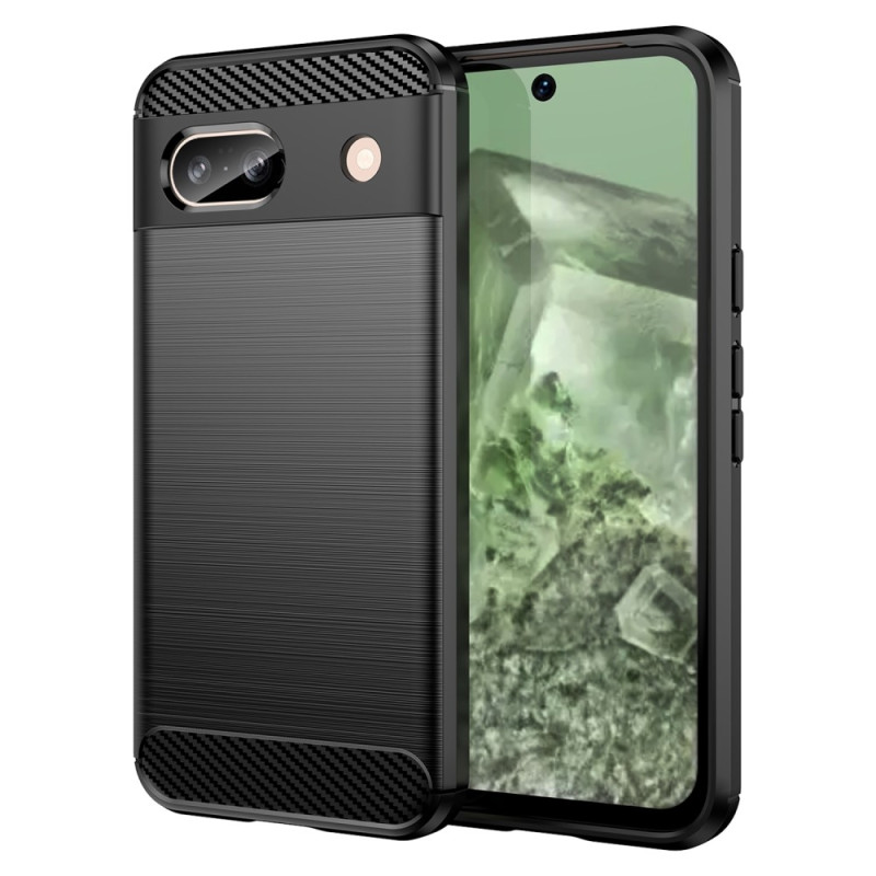 Carbon Fiber Texture TPU Cover for Google Pixel 8a - Black