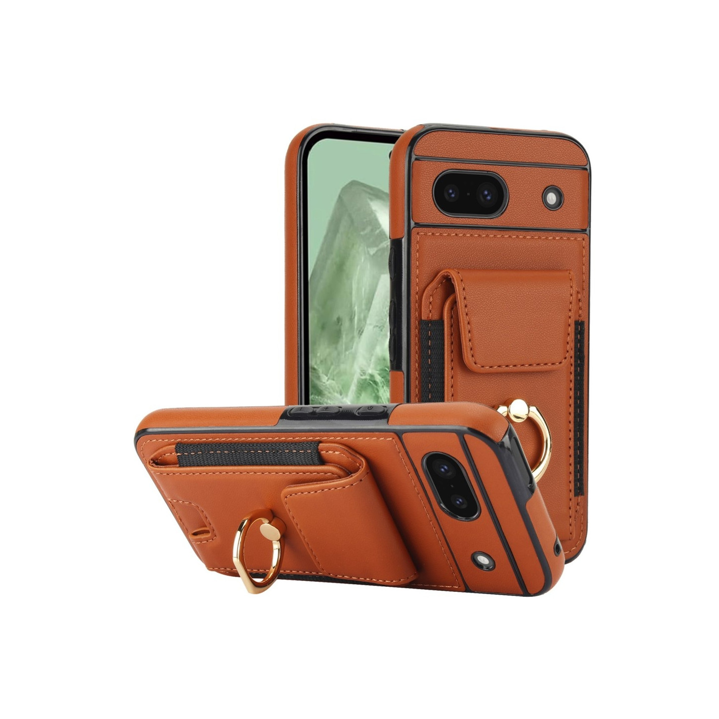 Google Pixel 8a Kickstand Case Puhelimen Suojakotelo Korttipaikoilla