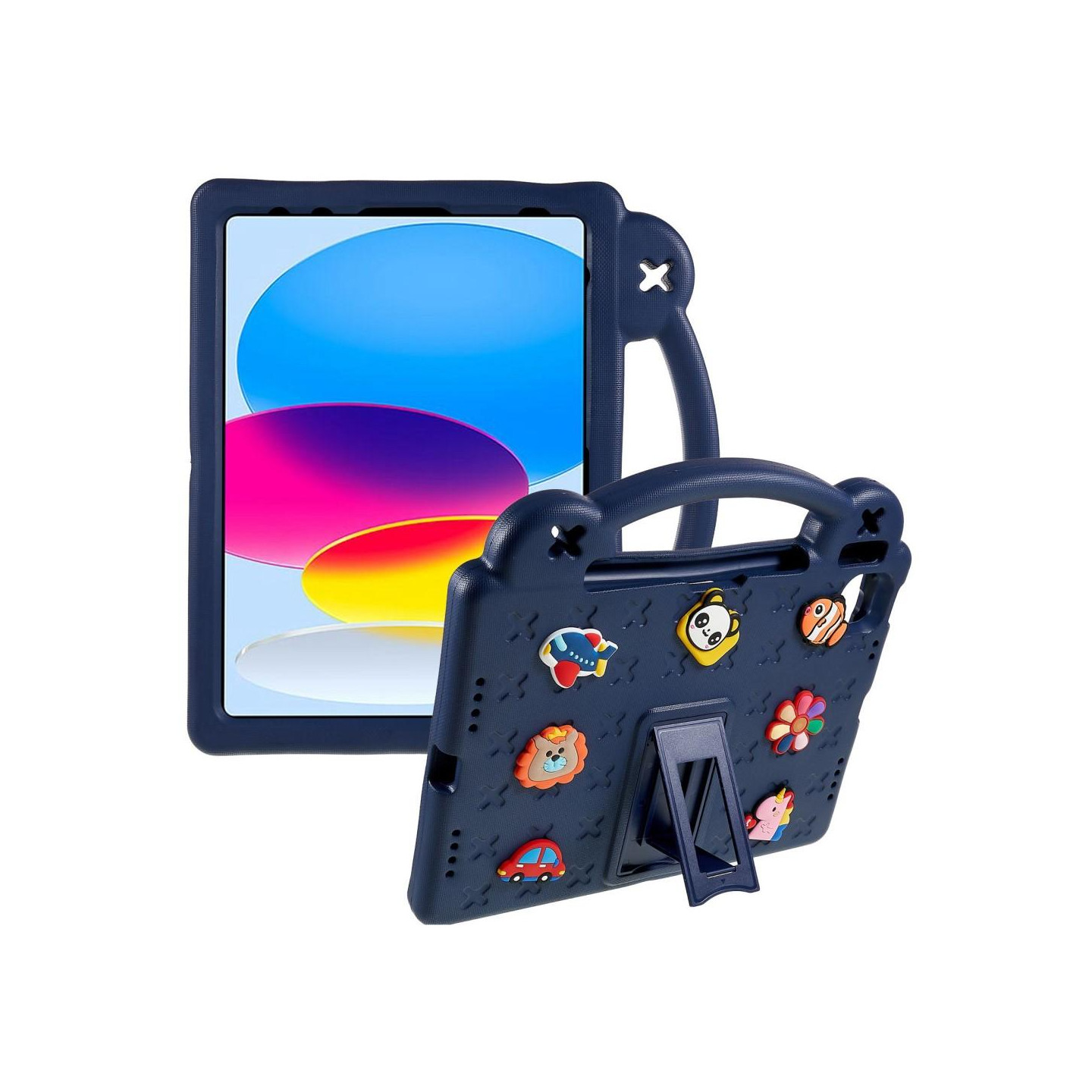 Apple iPad 10.9 2022 Gen 10 Shockproof EVA Foam Stand Shell - Navy Blue