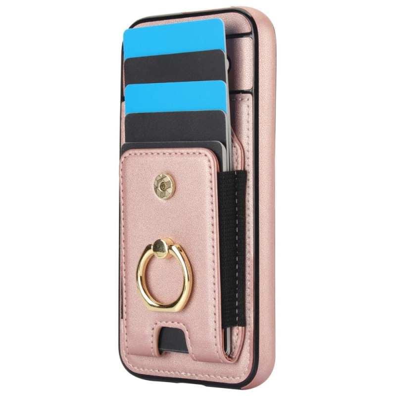 Til Google Pixel 8a Kickstand Case Telefonveske med Kortspor - Rose Gold