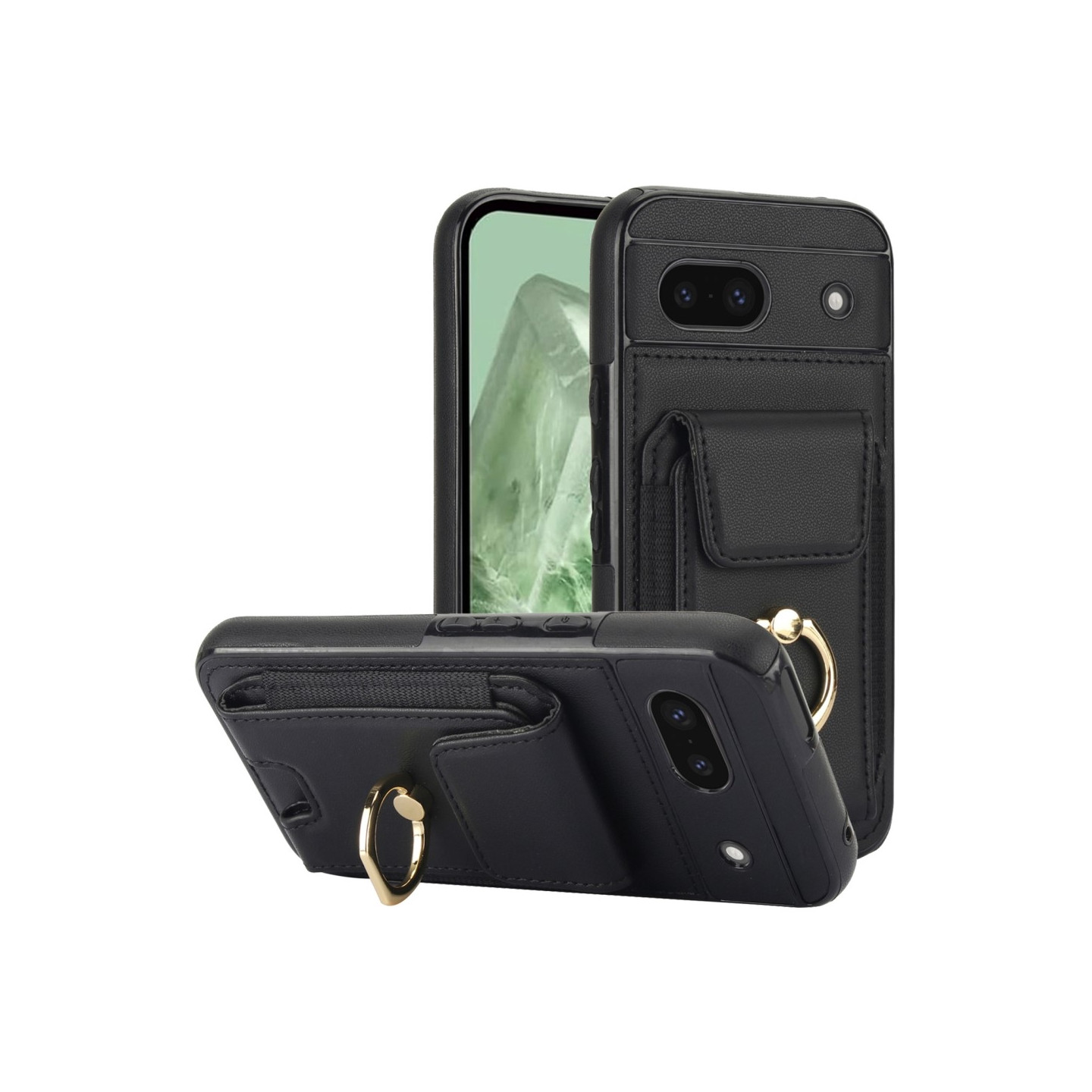 For Google Pixel 8a Kickstand Case Phone Cover with Card Slots