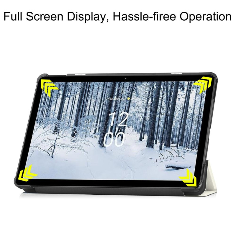 Nokia T21 Trifold Stand Sleep Wake Tablet Kansi Suojakuori - Cat