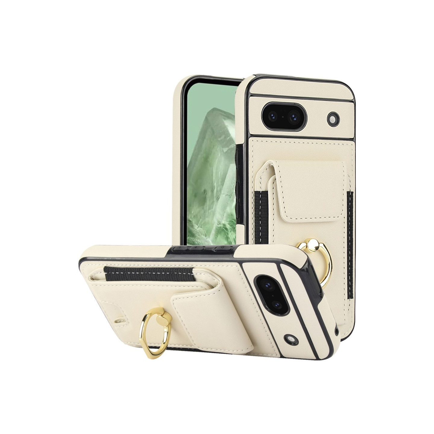 Google Pixel 8a Kickstand Case Puhelimen Suojakotelo Korttipaikoilla