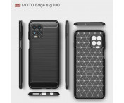 Till Motorola Moto G100 Karbon fiber texture Skal - Svart