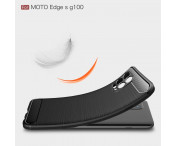 Till Motorola Moto G100 Karbon fiber texture Skal - Svart