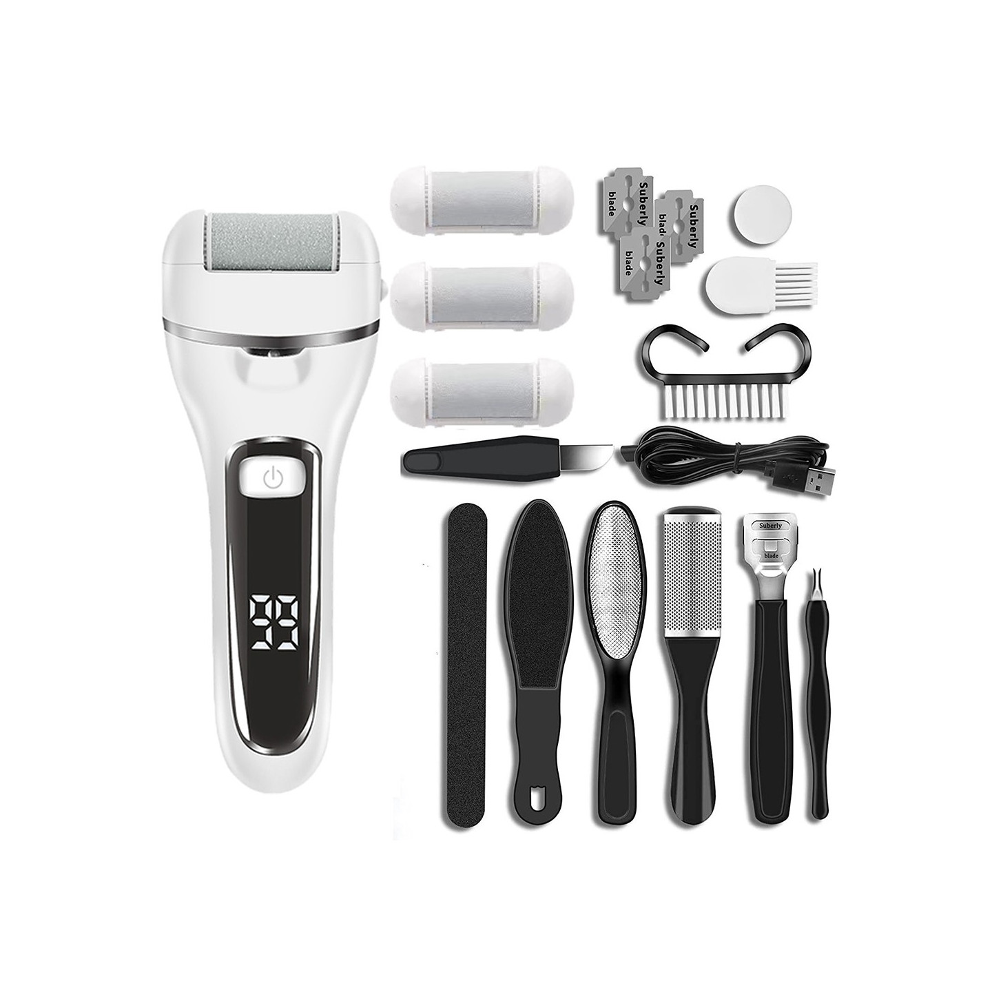 Elektrisk fodsliber Foot callus Remover Pedicureværktøj Fodpleje