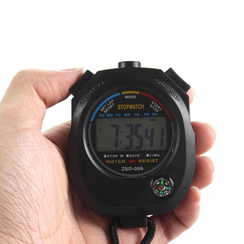 Sports Timer Digital Stopwatch Date Time Alarm