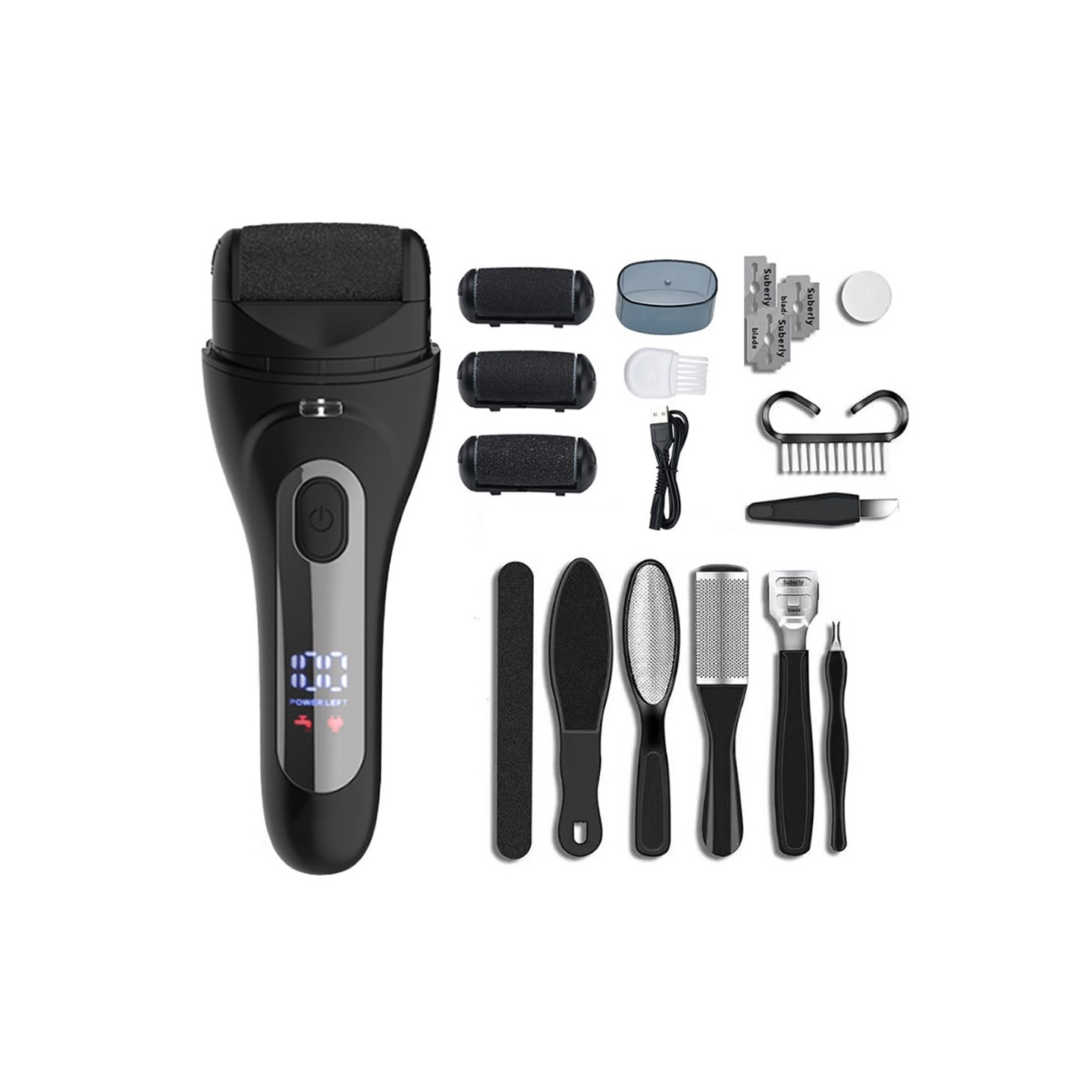 Elektrisk callusfjerner for fotpedikyrverktøy Fotpleie