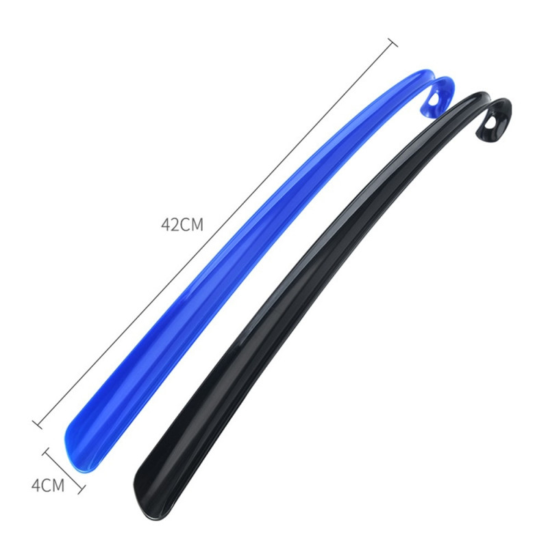 2 pcs Plastic Shoe Horn Long Handle - Black